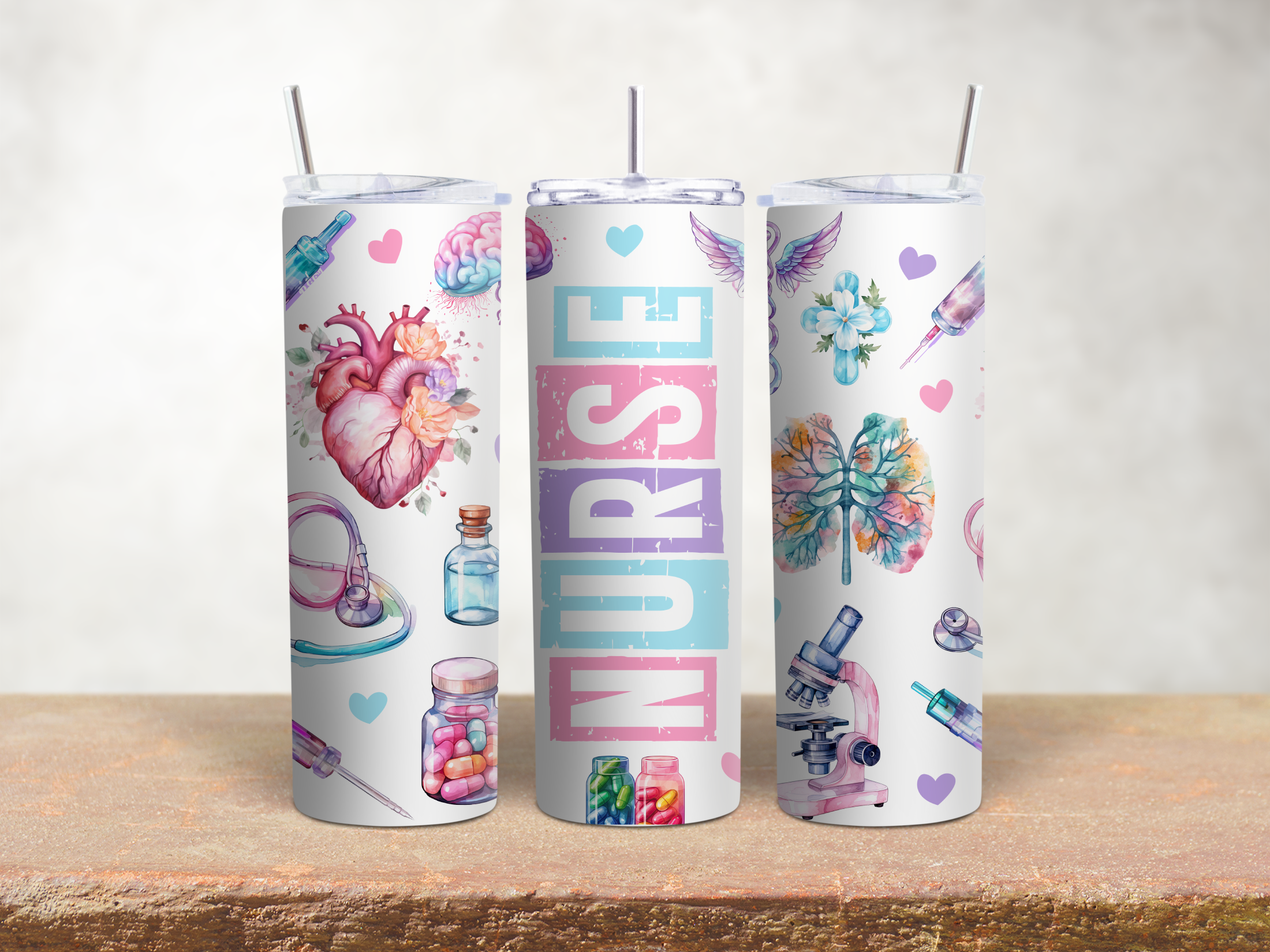 Block Letter Nurse Tumbler