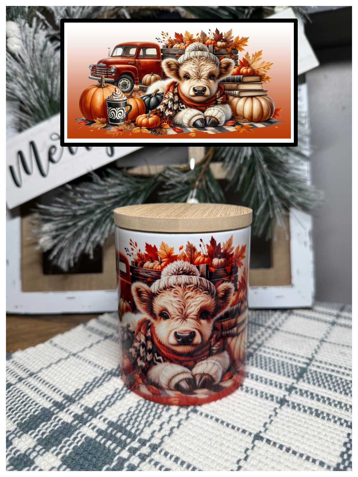 Highland Cow Fall Candle