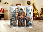 Highland Cow Winter Tumbler