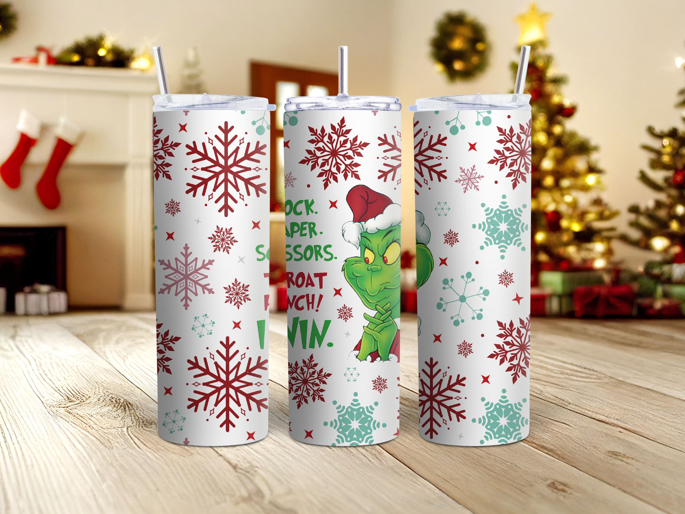 Grinch Throat Punch Tumbler