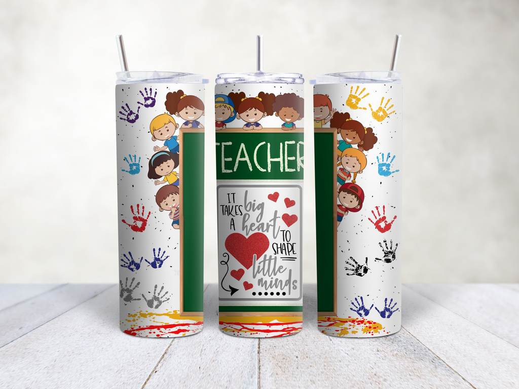 Teacher Big Heart Tumbler
