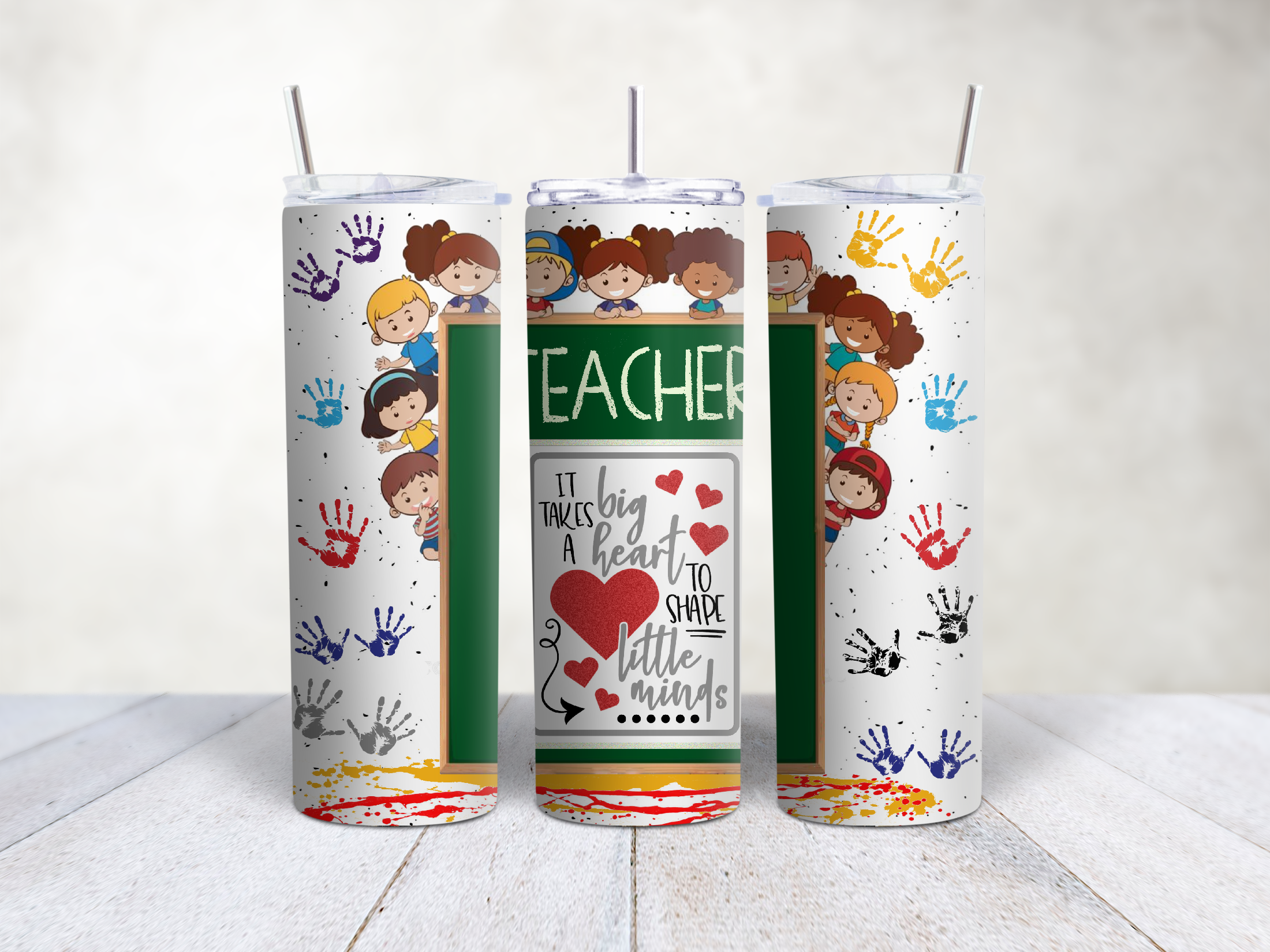 Teacher Big Heart Tumbler