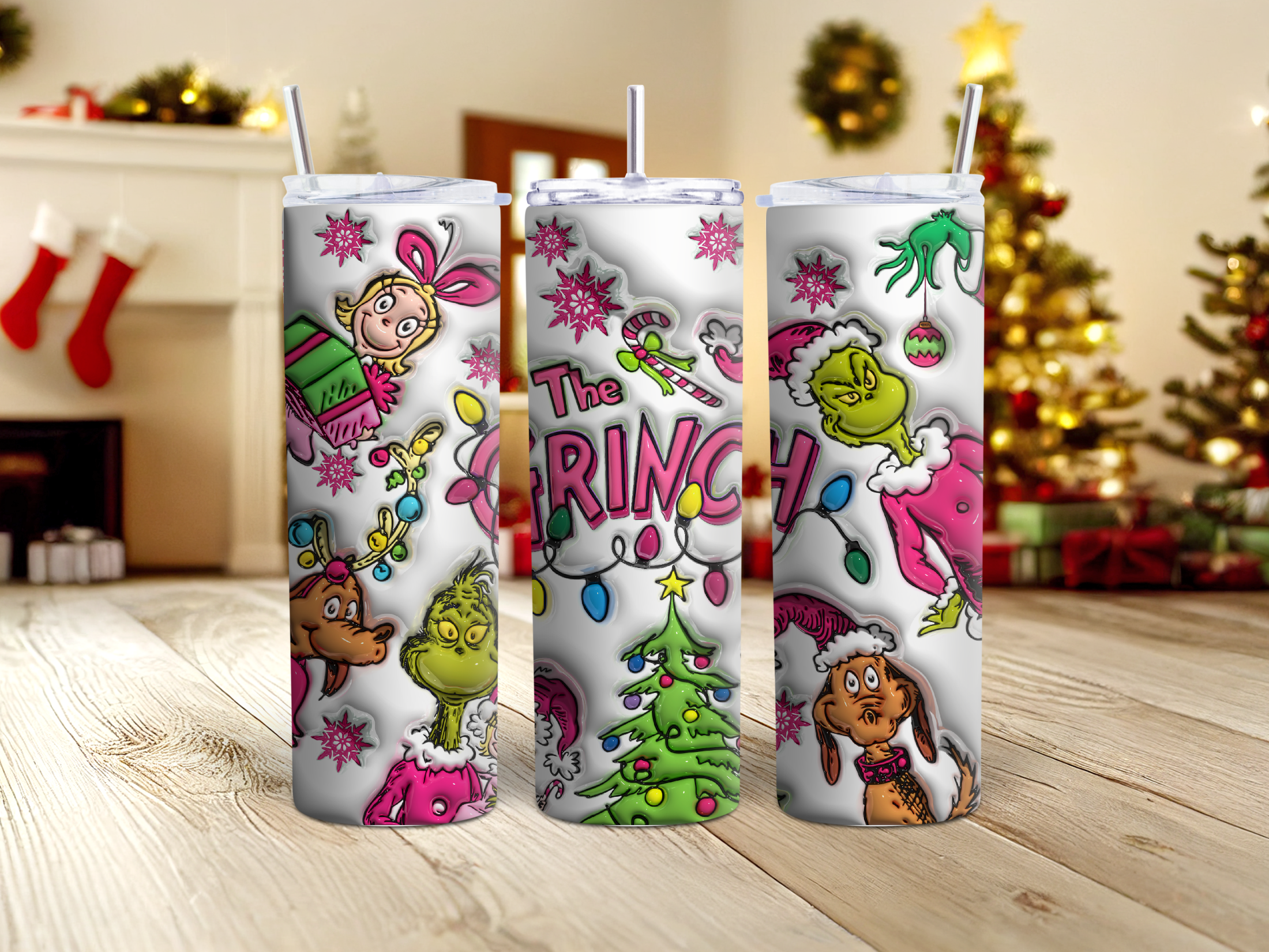 Grinch and Friends Pink Tumbler