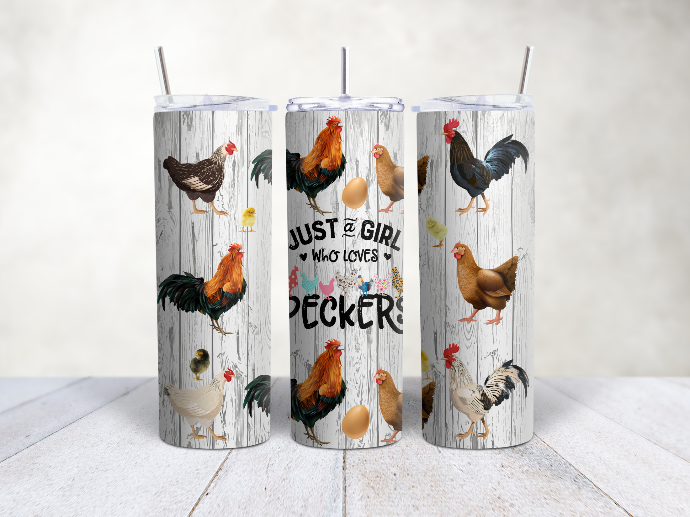 Just a Girl Tumbler - Black Font
