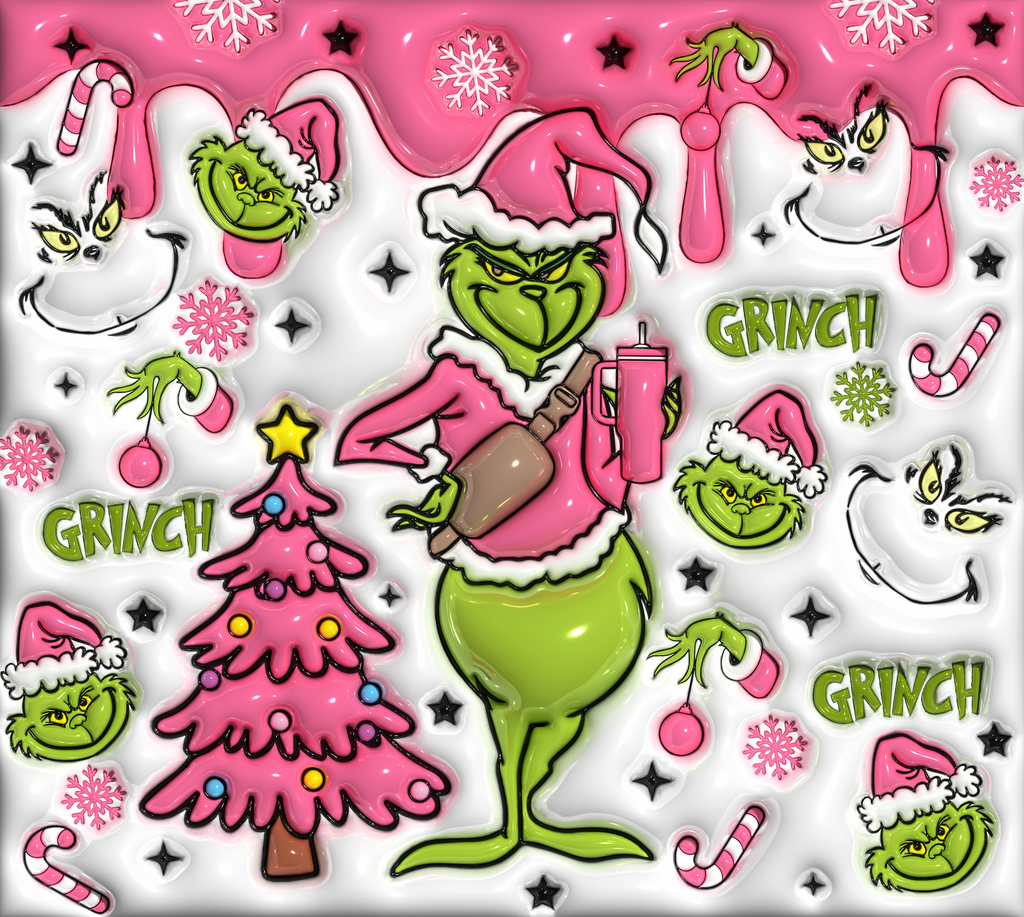 Pink Grinchy Tumbler