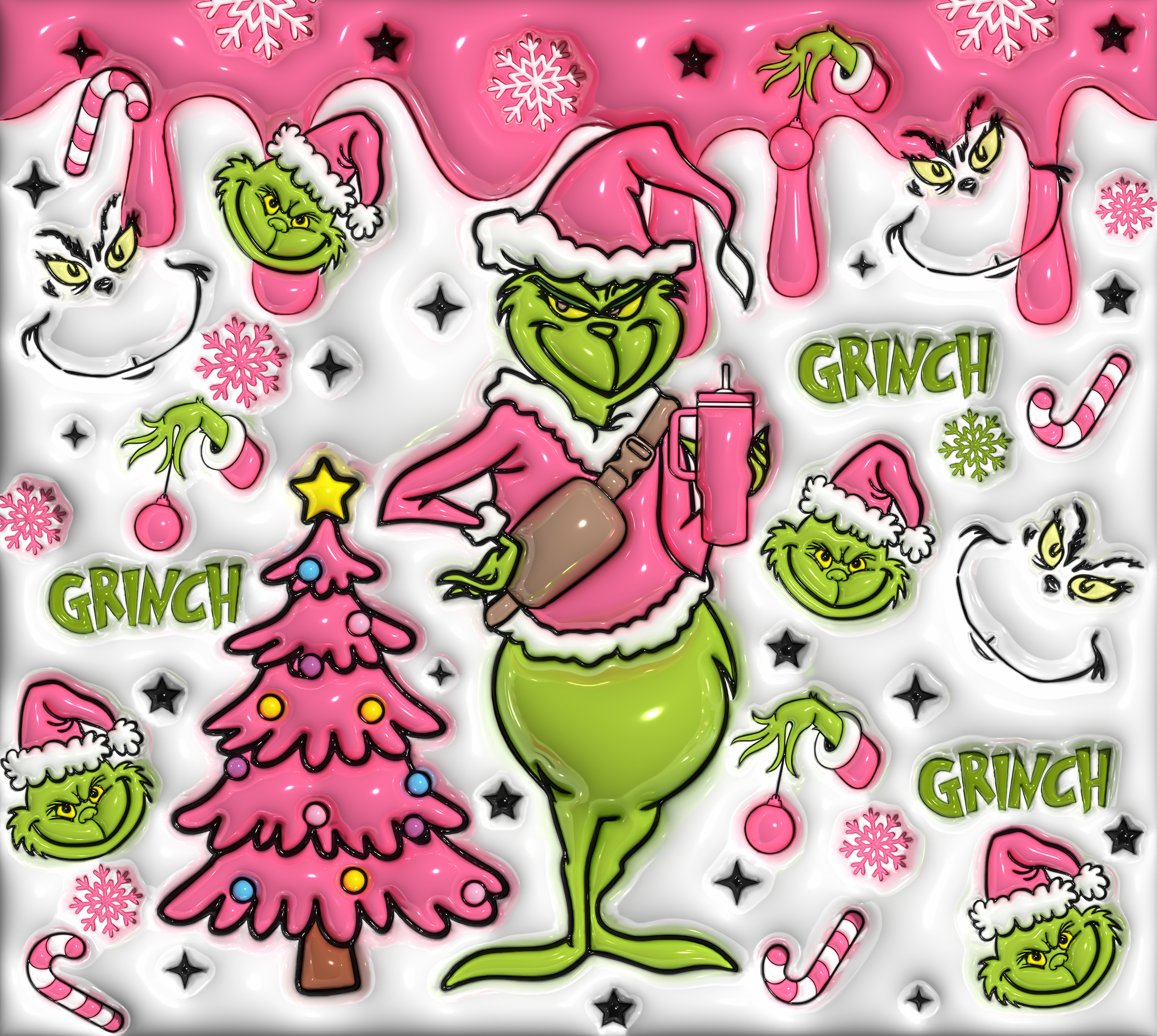 Pink Grinchy Tumbler