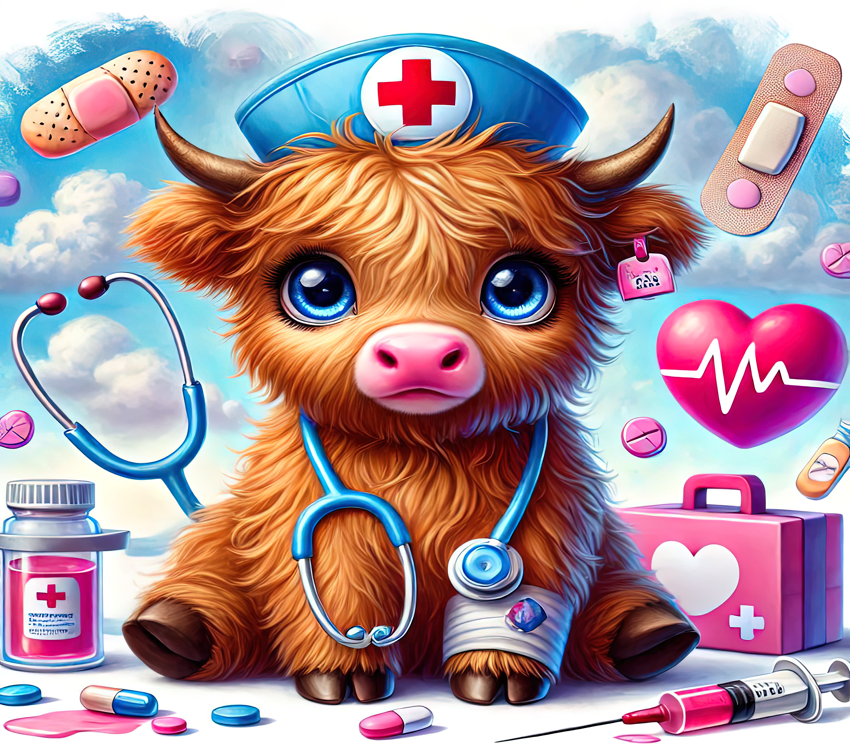 Highland Cow Nurse Tumbler