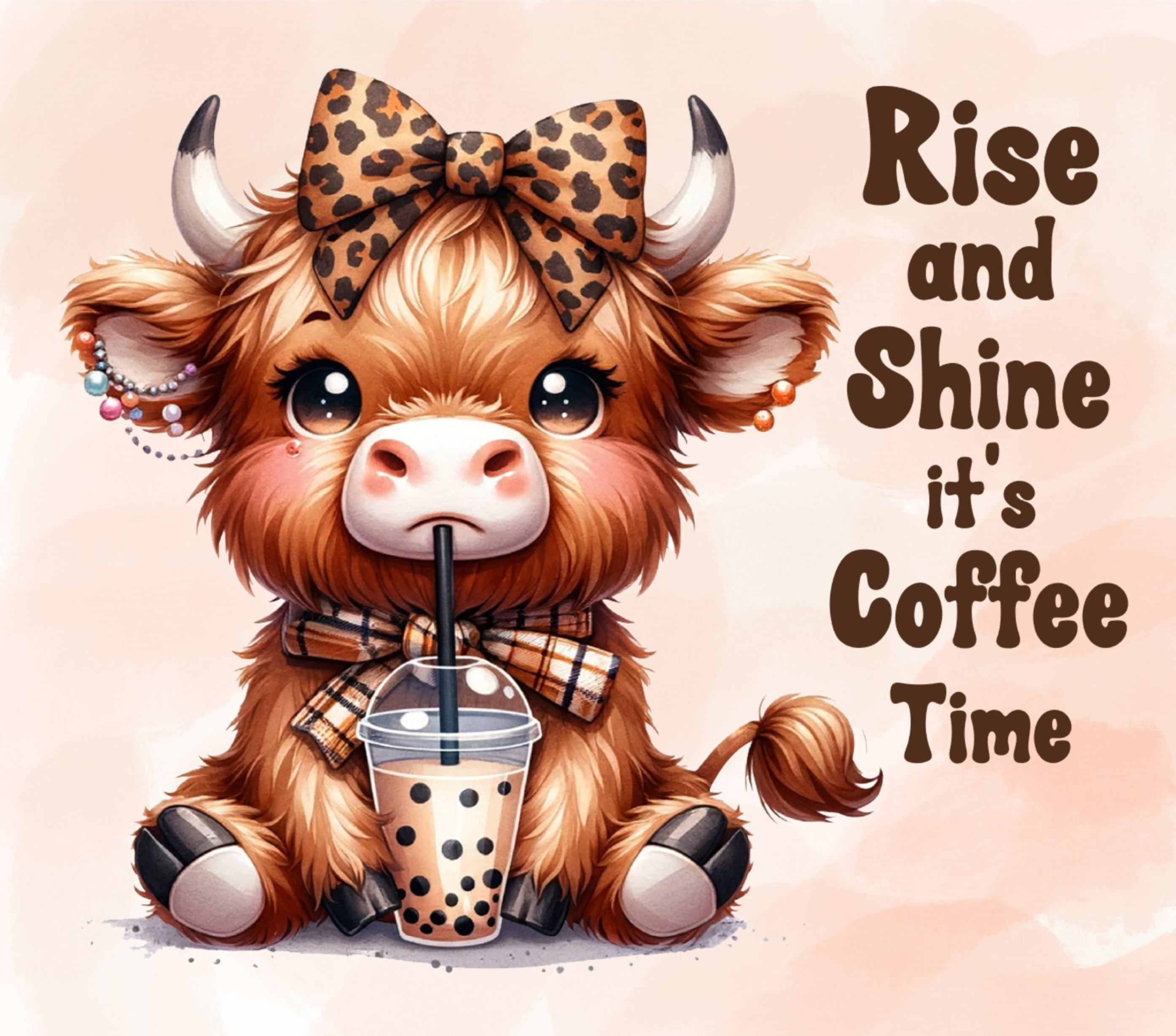 Rise and Shine Baby Highland Cow