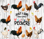 Just a Girl Tumbler - Black Font